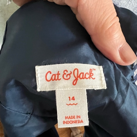 Cat & Jack cotton chambray kids jacket, size 14 - Picture 3 of 4
